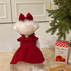 Christmas Princess Dog Dress Set