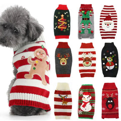 Christmas Striped Dog Sweater