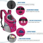 Double Shoulder Portable Travel Backpack Outdoor Pet Dog - Image 3